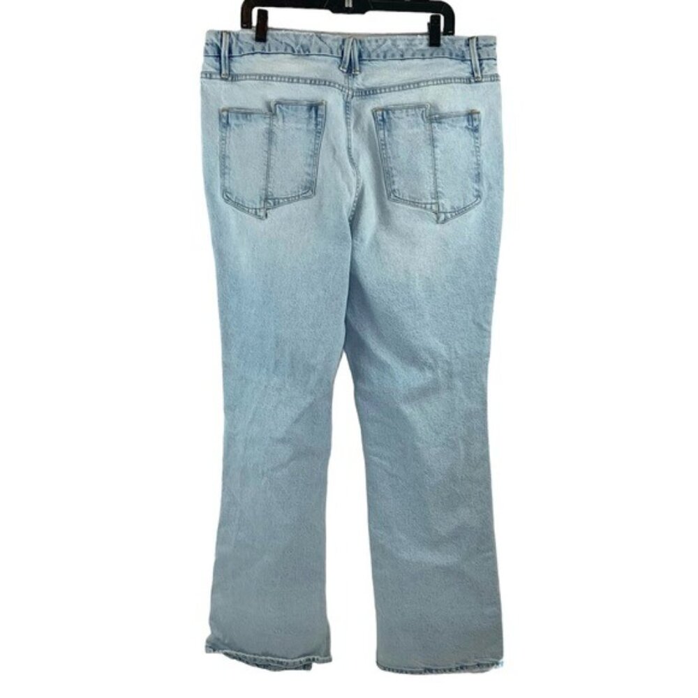 Good American Good Boy High Rise Distressed Jeans in Light Wash - Picture 5 of 5